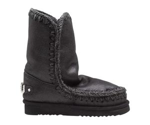 Mou - Bottines Noires/Grises avec Logo Pailleté - Femme - Chaussures - Gris - Taille: 36 EU