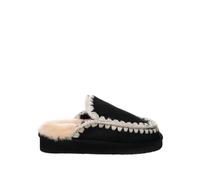 Mou - Daim Coutures Iconiques Chaussons - Femme - Chaussures - Noir - Taille: 36 EU