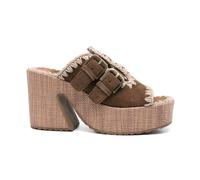Mou, Femme, Chaussures, Brun, Taille: 38 EU Mules à talons