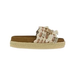 Mou - Frange Monoband Sandale Corde - Femme - Chaussures - Brun - Taille: 37 EU