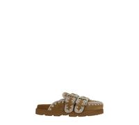 Mou - Low Bio Sabot Two Buckles - Femme - Chaussures - Brun - Taille: 36 EU
