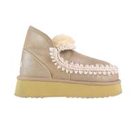 Mou - Mini Eskimo Platform botte métallique - Femme - Chaussures - Beige - Taille: 40 EU