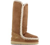 Mou Mou Brown Eskimo 40 Sheepskin Lined Suede Knee High Boots