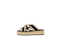 MOU Mule beige / noir, Taille 37
