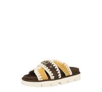 MOU Mule crème / brun foncé / moutarde, Taille 40