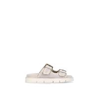 Mou - Mules en Cuir Suédé Ivoire - Femme - Chaussures - Beige - Taille: 37 EU