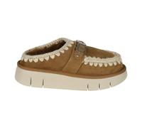 Mou - Sabot en peau de mouton avec détails au crochet - Femme - Chaussures - Brun - Taille: 39 EU