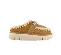 Mou - Sabot en peau de mouton crochetée main - Femme - Chaussures - Brun - Taille: 39 EU