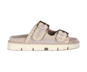 Mou - Sandale Bio Confortable avec Deux Boucles - Femme - Chaussures - Gris - Taille: 37 EU