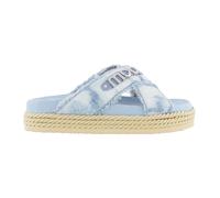 Mou - Sandale en Corde Croisée - Femme - Chaussures - Bleu - Taille: 37 EU