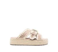 Mou - Sandales Beige en Cuir avec Semelle en Caoutchouc - Femme - Chaussures - Beige - Taille: 36 EU