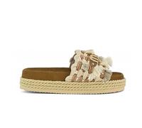 Mules femmes Mou MONOBAND ROPE SANDAL FRINGES Beige 39