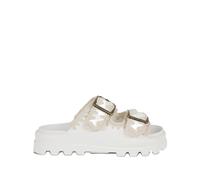 Mou - Sandales Blanches avec Boucles et Semelle à Crampons - Femme - Chaussures - Beige - Taille: 39 EU
