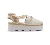 Mou - Sandales espadrilles avec lacets cheville - Femme - Chaussures - Beige - Taille: 40 EU