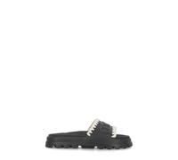 Mou - Sandales Noires avec Logo Avant Couture - Femme - Chaussures - Noir - Taille: 36 EU