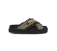 Mou - Sandalette Noire en Corde Croisée - Femme - Chaussures - Noir - Taille: 36 EU