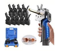 Moubhjd 1/4"-3/4" Jeu d'Outils d'Expansion, Outils d'Évasement de Tuyaux de Freins Kit Dudgeonnière, Cintreuse Tube Cuivre pour Tuyaux en Cuivre, Laiton et Aluminium à Paroi Mince,9chucks