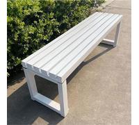 Moubhjd Banc de Jardin en métal résistant aux intempéries,Banc de Jardin 2-3 Places sans Dossier 100/120/150cm,Banc de Jardin en Bois sans Dossier résistant aux intempéries,pour terrasses,Jardins