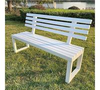 Moubhjd Bancs en métal extérieur Chaise de Repos à l'épreuve des intempéries Frame de Fer Moderne Porche Patio Bancs de Jardin pour Cours,garagesfacile à Installer(Taille:100cm)