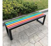 Moubhjd Bancs en métal extérieur Chaise de Repos à l'épreuve des intempéries Frame de Fer Moderne Porche Patio Bancs de Jardin pour Cours, serres, garages, gymnases, Style Simple, Facile à Installer