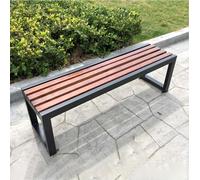 Moubhjd Bancs en métal extérieur Chaise de Repos à l'épreuve des intempéries Frame de Fer Moderne Porche Patio Bancs de Jardin pour Cours,serres,garages,gymnases,Style Simple,Facile à Installer