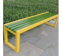 Moubhjd Bancs en métal extérieur Chaise de Repos à l'épreuve des intempéries Frame de Fer Moderne Porche Patio Bancs de Jardin pour Cours, serres, garages, gymnases, Style Simple, Facile à Installer