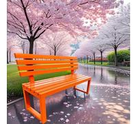 Moubhjd Bancs en métal extérieur Chaise de Repos à l'épreuve des intempéries Frame de Fer Moderne Porche Patio Bancs de Jardin pour Cours, serres, gymnases, Conçu pour Durer an après an