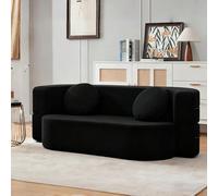 Moubhjd Canapé à Compression, Canapé-lit Confortable, Mousse Haute, Aucun Assemblage requis, Design Innovant Boneless Couch, pour Salon, Chambre ou Chambre d'amis(Sofa Size : 200x90x60cm)