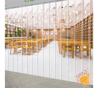 Moubhjd Rideau à Lamelles PVC Super Polar, Anti-Froid Congélateur/Chambre Froide Négative Walk-In, Boucherie Entrepôt Industriel, Sans Phtalates, Kit Complet Thickness:1.2mm Size：H:254 x W:120cm