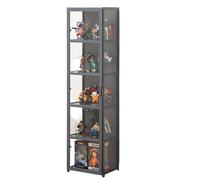 Moubhjd Vitrines en Acrylique, Vitrine de curiosités, Armoires De Rangement De Collection À Double Porte, Vitrines De Jouets, Ajoutez De L'élégance À Votre Collection(Couleur:Gris,Taille42x33x161cm)