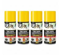 MOUCH'CLAC - Recharge Pyrèthre Anti Mouches & Anti Moustiques - Lot de 4 - Manuel ou pour Diffuseur Automatique - Haute Qualité - Effet Immédiat - 500ml