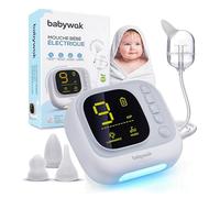 Mouche Bebe Electrique - Aspirateur Nasal Bébé 9 Niveaux d’Aspiration, Veilleuse Multicolore & Musique Apaisante avec Bruit Blanc, Embout Silicone, Nettoyage Facile, Recharge USB-C