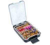 Mouche de Pêche Artisanale avec Hameçon Acier, Ensemble de 24 Imitation Insecte pour Truite Ombre, Leurre Mouches pour Eau Douce et Salée, pour Cueillette à la Mouche en Rivière et Lac