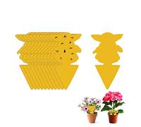 Mouche des Fruits Piège Adhésif, 12 PCS Moustique Moustique Piège à Insectes, Autocollant Jaune Protection Plante pour Cuisine Intérieur Extérieur Carafe Mouches Blanches Moucherons Moustiques