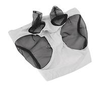 Mouche en Mailles de Cheval, Masque avec Protection des Oreilles Ridage d'équipement équestre Face élastique Respirante (Gray)