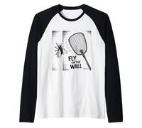 Mouche sur Un Mur - Design Amusant pour Enfants et Enseignants - Idiom Manche Raglan