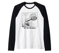 Mouche sur Un Mur - Design Amusant pour Enfants et Enseignants - Idiom Manche Raglan