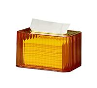 Mouchoir Distributeur Boîte À Mouchoirs Couverture Porte-Serviettes Transparent Porte-mouchoirs Moderne pour Salle De Bain Chambre Commode pour Maison(Oranje)