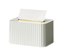 Mouchoir Distributeur Boîte À Mouchoirs Couverture Porte-Serviettes Transparent Porte-mouchoirs Moderne pour Salle De Bain Chambre Commode pour Maison(White)