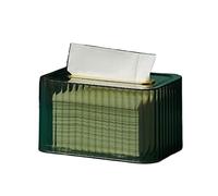 Mouchoir Distributeur Boîte À Mouchoirs Couverture Porte-Serviettes Transparent Porte-mouchoirs Moderne pour Salle De Bain Chambre Commode pour Maison(Grün)