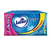 Lotus Boîte de mouchoirs Classic+ Pur Blanc Family Pack x130