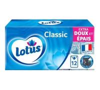 Mouchoirs - LOTUS - CLASSIC 12 BLANC - Adulte - Mixte - Type de Produit: Mouchoirs