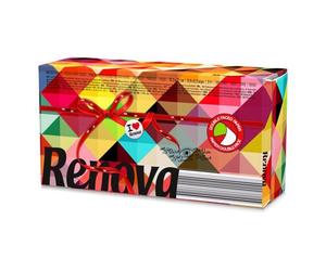 Mouchoirs Red Label bicolores Renova - Boite de 80