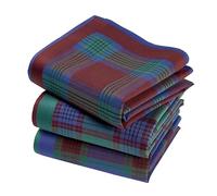 Mouchoirs Tissu Homme Premium 100% Coton Peigné - 45cm x 45cm - 3 Pièces - Modèle S38