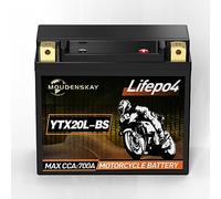MOUDENSKAY Batterie Lithium Moto 12V Lithium Powersports Batterie avec BMS,Batterie Moto LiFePO4 (YTX20L-BS 12.8V 9Ah 700CCA) pour motos, ATV, UTV, scooters, véhicules nautiques, etc.