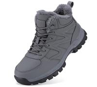 Moudn Bottes d'hiver chaudes pour homme doublées de fourrure Bottes de neige pour homme