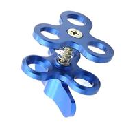 MOUDOAUER Collier de serrage en alliage à trois trous de fixation pour système d'éclairage sous-marin pour photographie sous-marine, accessoires de caméra de plongée