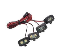 MOUDOAUER Ensemble d'éclairage LED pour camions à chenilles télécommandés à l'échelle 1/10 1/8, kit de phares blancs lumineux avec supports de montage en métal pour Traxxas TRX4 TRX6 Wraith GEN8