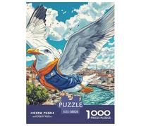 Mouette 1000 Pieces Animation Puzzle pour Adulte Jeu Éduchatif Défi Jeu Cadeau Unique Adultes Et Enfants Dès 14 Ans 38x26cm/1000pcs