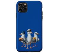 Mouette Capitaine Drôle Oiseaux Volent Frites Et Sandwich Coque pour iPhone 11 Pro Max